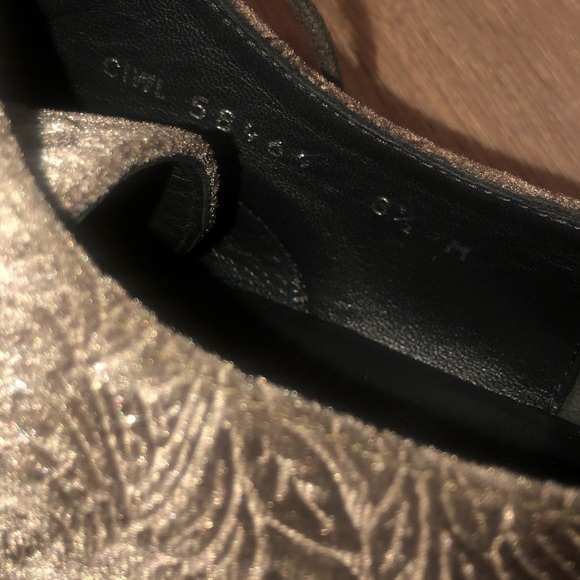 STUART Weitzman Velvet Paisley Sneakers Reflective Green Olive Colour Sz 8.5 M - Picture 8 of 8